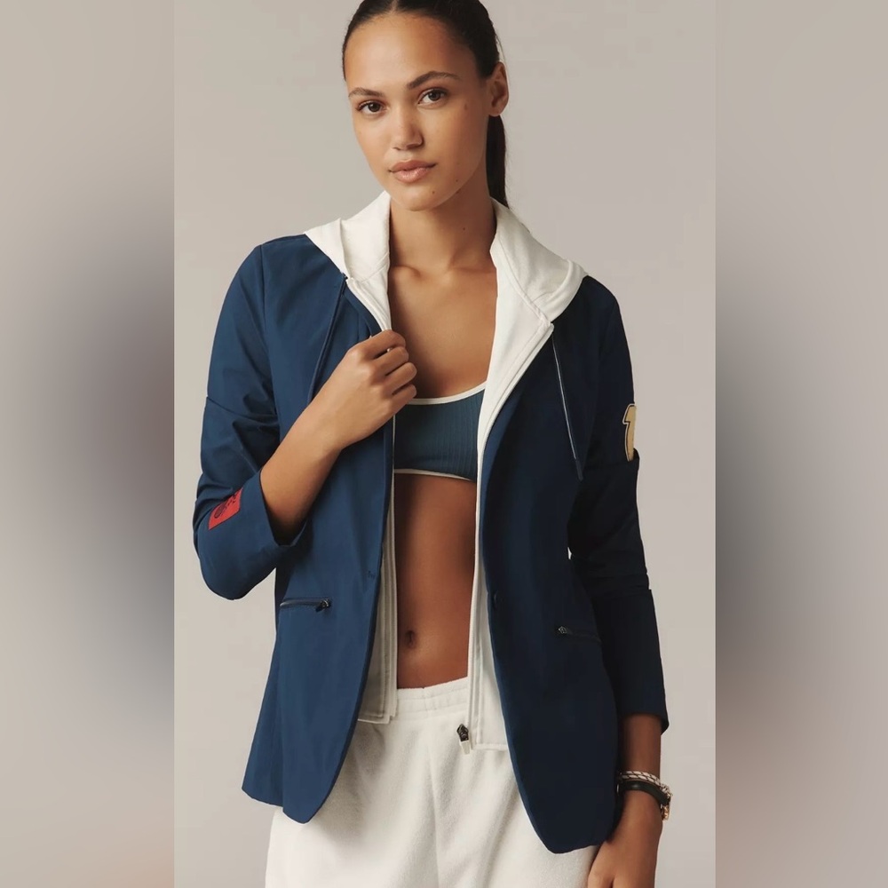 Tretorn x Anthropologie single button hoodie blazer